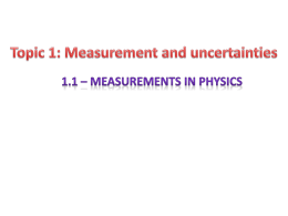 1.1 - Measurements in physics (PPT)