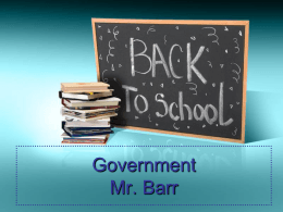 Class Lecture - Mr. Barr`s Class