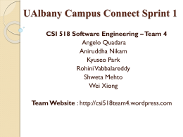 UAlbany Campus Connect Sprint 1 Presentation