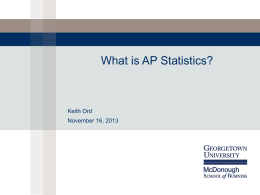 What is AP Statistics?