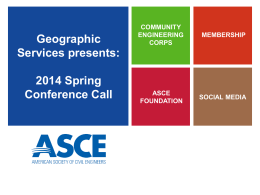 Geographic Services presents: 2014 Spring Conference Call