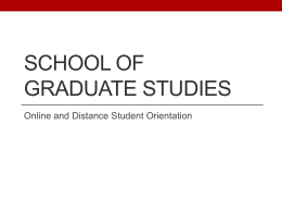 School of Graduate Studies - St. Cloud State University