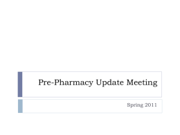 Pre-pharmacy update meeting