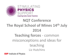 Misconceptions in teaching forces