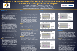 Changes in Relationship Satisfaction and Psychological Distress