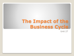 27 The impact of the business cycle