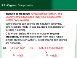 5.3 - Organic Compounds
