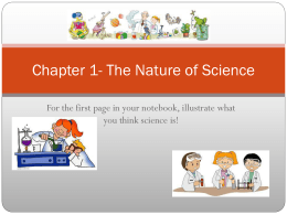Complete the flip chart on scientific method in your notebook!
