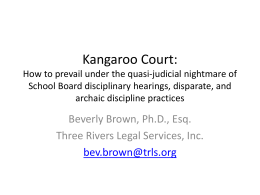 Kangaroo Court - Center for Children`s Rights