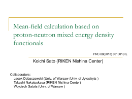Energy-density-functional calculation with proton