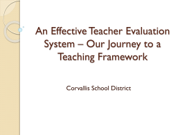 An Effective Teacher Evaluation System