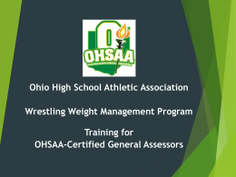 Training PowerPoint - Ohio High School Athletic Association
