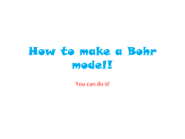 How to make a Bohr model!