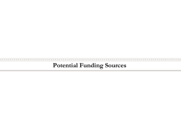 Potential Funding Sources