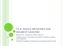 11.4: Angle measures and segment lengths