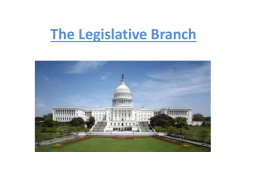 The Legislative Branch Bell Ringer