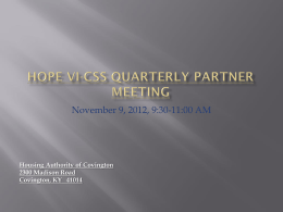 hope vi-css quarterly partner meeting