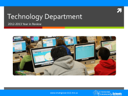 Technology Department End of Year Report