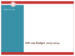 ISD 199 Budget 2013-2014 - Inver Grove Heights Community Schools