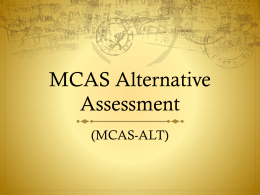 MCAS Alternative Assessment - LPVEC-Curriculum-Page