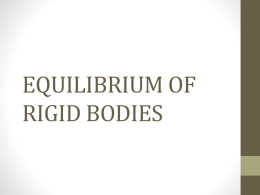 equilibrium of rigid bodies