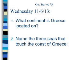 Greece Introduction and Geography