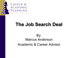 The Job Search Deal - James Madison University