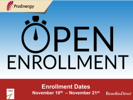 Open Enrollment - Benefits Direct