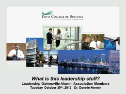 What is the Leadership Stuff by Dr. Donnie Horner