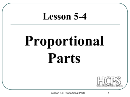 Proportional Parts