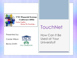 TouchNet - University of North Carolina