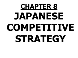 Japanese competitive strategy