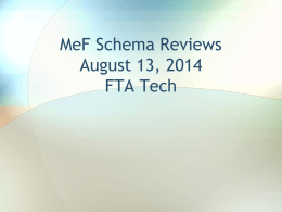 MeF Schema Reviews