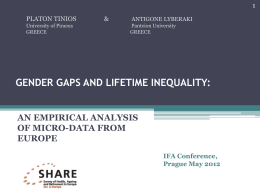 GENDER AND THE TRANSMISSION OF LIFETIME INEQUALITY: