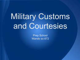 Military Customs and Courtesies Prep School Wando sc-872