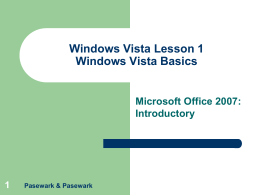 Windows Vista Basics
