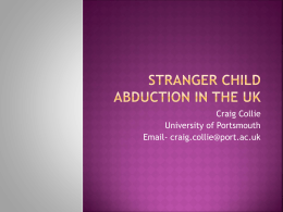 Stranger Child Abduction - University of Portsmouth