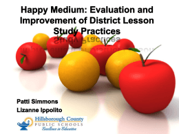 Evaluation and Improvement of District Lesson Study Practices