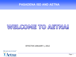 aetna! - Pasadena ISD