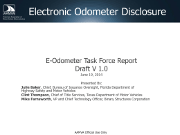 Electronic Odometer Disclosure
