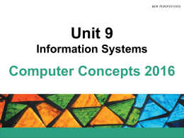 Unit 9 Information Systems