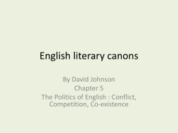 English literary canons