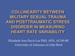 E. Lee - Collinearity Between Military Sexual Trauma and