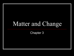 Matter and Change - Malibu High School