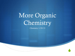 1/29 Organic Chemistry
