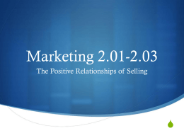 Marketing 2.01-2.03
