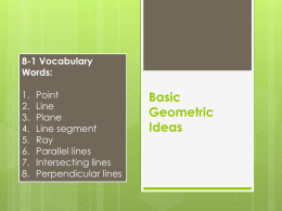 Basic Geometric Ideas 8