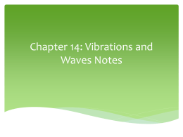 Chapter 14: Vibrations and Waves Notes