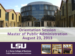Public Policy - EJ Ourso College of Business