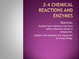 2-4 Chemical reactions and enzymes